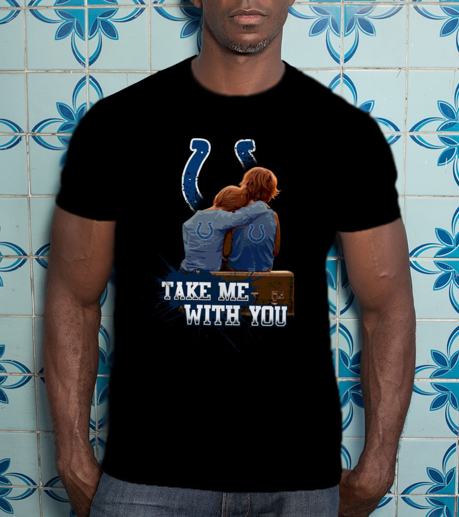 Take Me With You Colts Horseshoe Emblem Kids Embrace T-Shirt