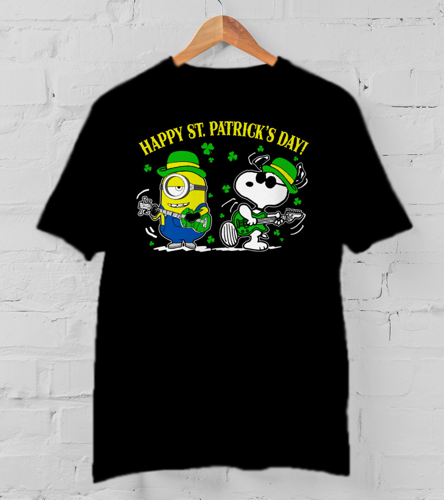 Happy St. Patrick's Day Snoopy Minion Party T-Shirt