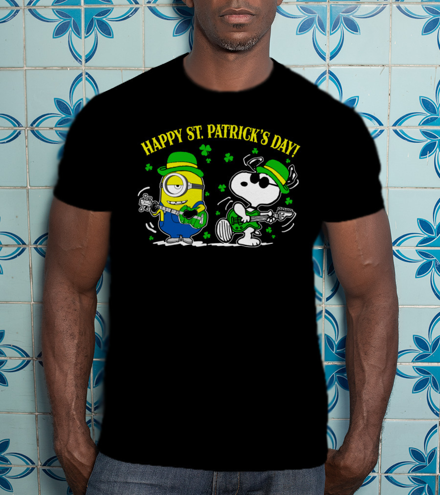 Happy St. Patrick's Day Snoopy Minion Party T-Shirt