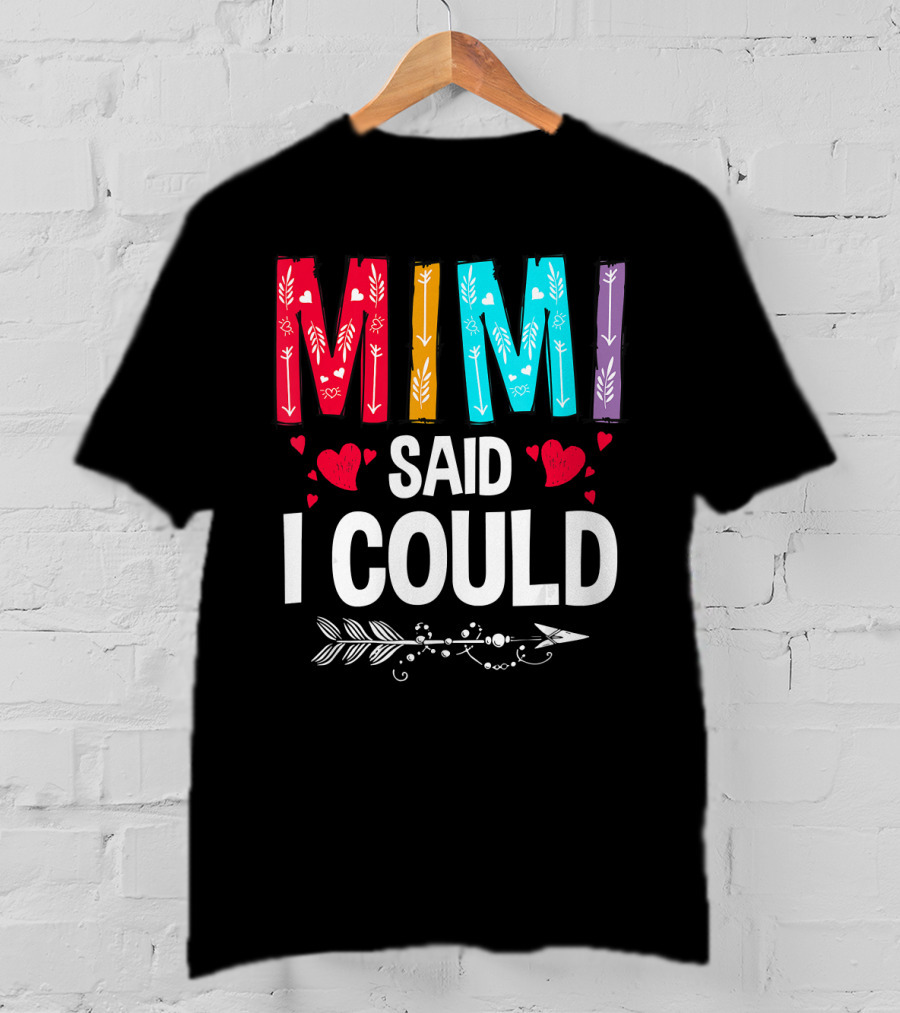 Mimi Said I Could Colorful Arrow Hearts T-Shirt