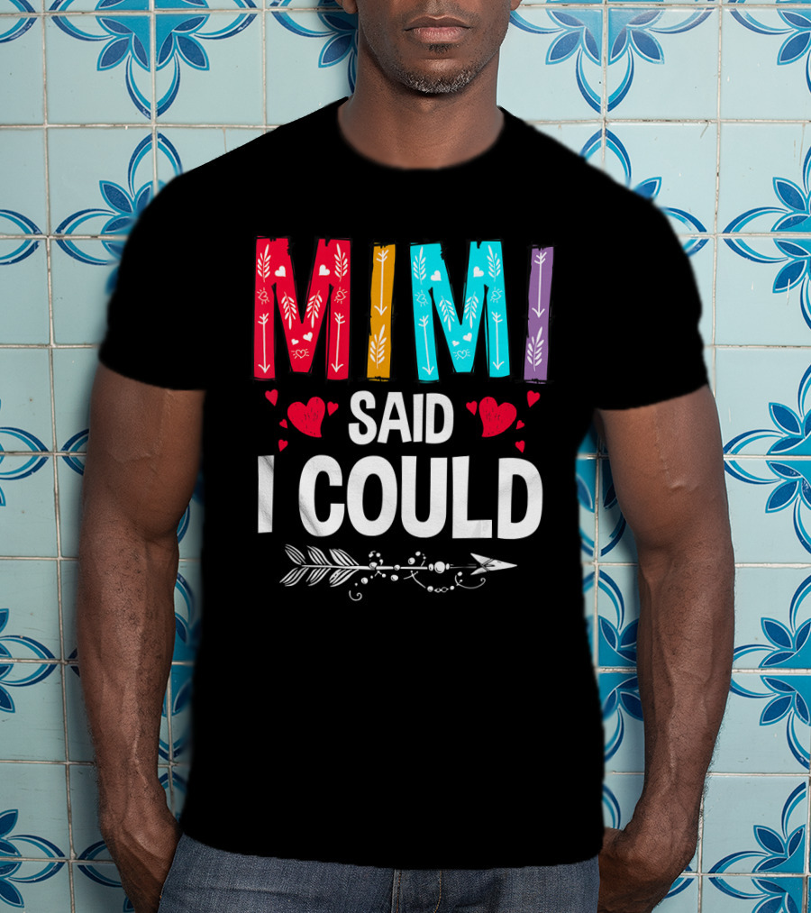 Mimi Said I Could Colorful Arrow Hearts T-Shirt