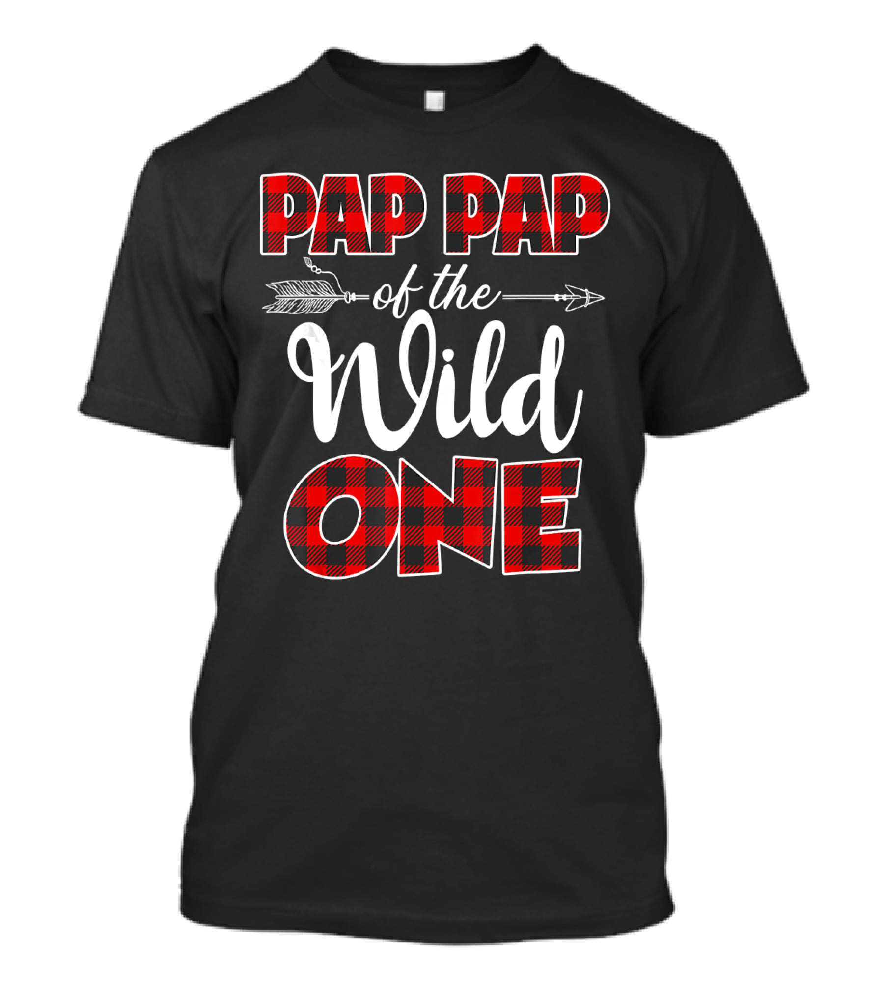 Pap Pap Of The Wild One Plaid Arrows And Buffalo Check T-Shirt