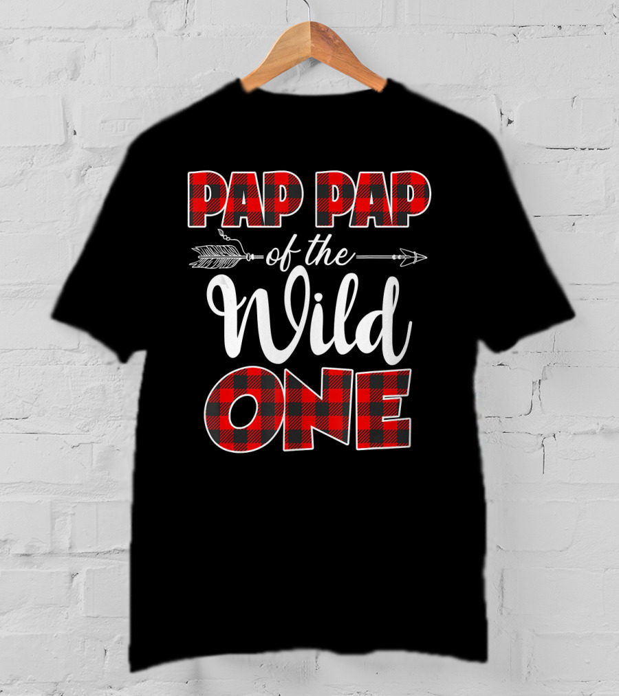 Pap Pap Of The Wild One Plaid Arrows And Buffalo Check T-Shirt