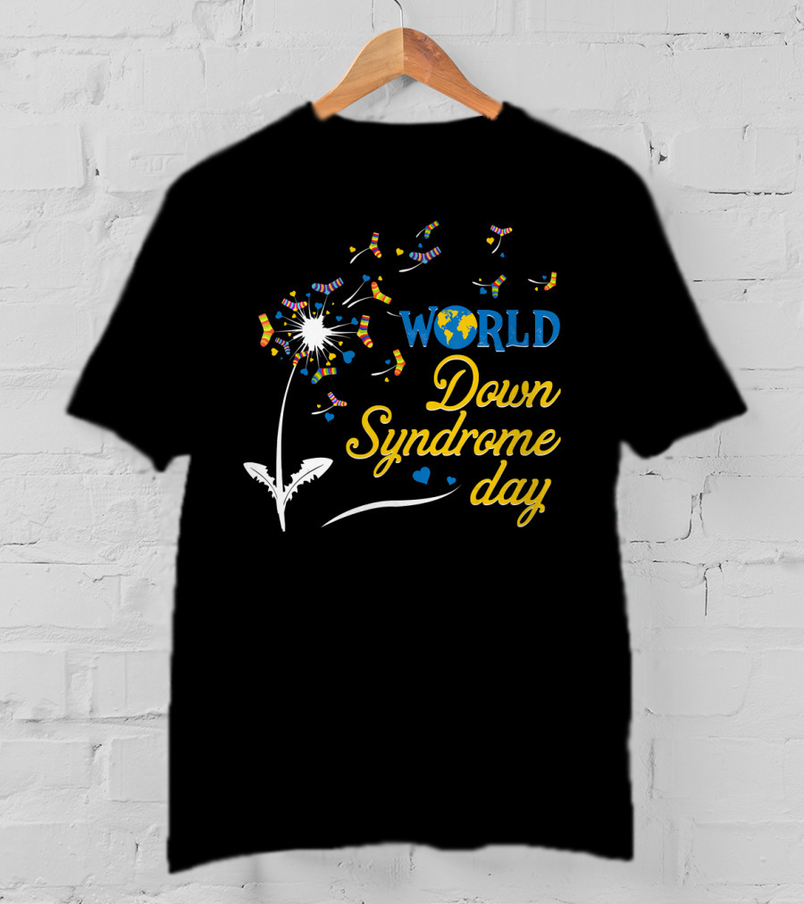 World Down Syndrome Day Dandelion Socks T-Shirt