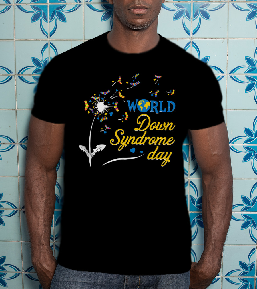 World Down Syndrome Day Dandelion Socks T-Shirt