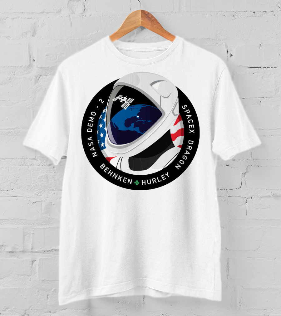 NASA Demo-2 SpaceX Dragon Behnken Hurley Patch T-Shirt