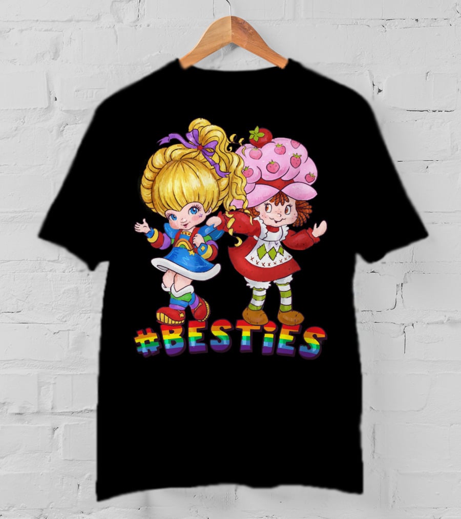 BESTIES Rainbow Brite Strawberry Shortcake T-Shirt