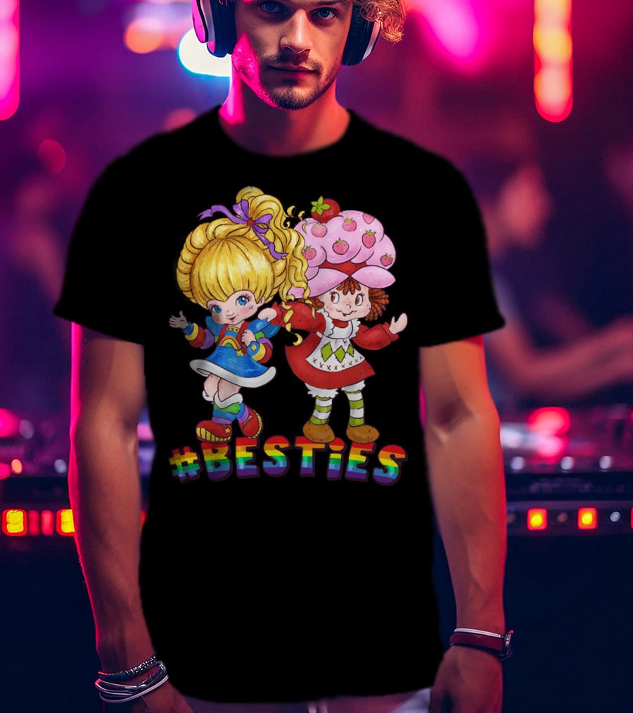 BESTIES Rainbow Brite Strawberry Shortcake T-Shirt