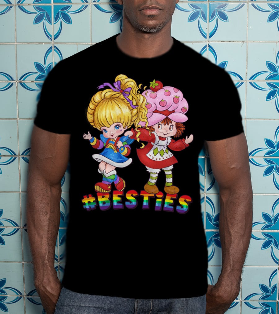 BESTIES Rainbow Brite Strawberry Shortcake T-Shirt