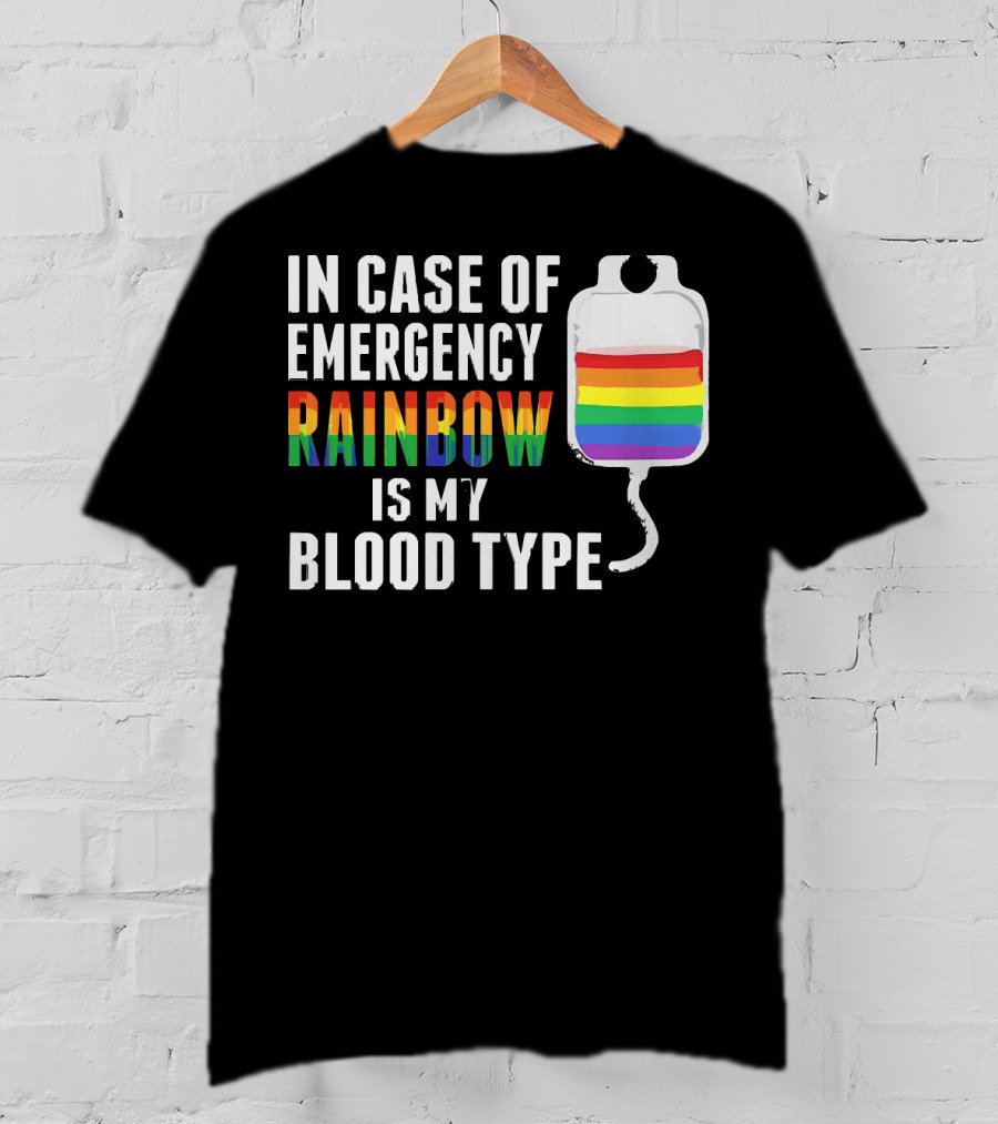 In Case Of Emergency Rainbow Blood Type Bag T-Shirt
