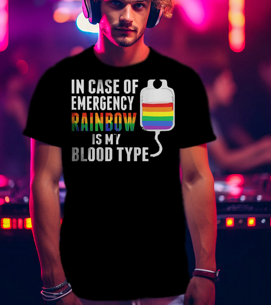In Case Of Emergency Rainbow Blood Type Bag T-Shirt