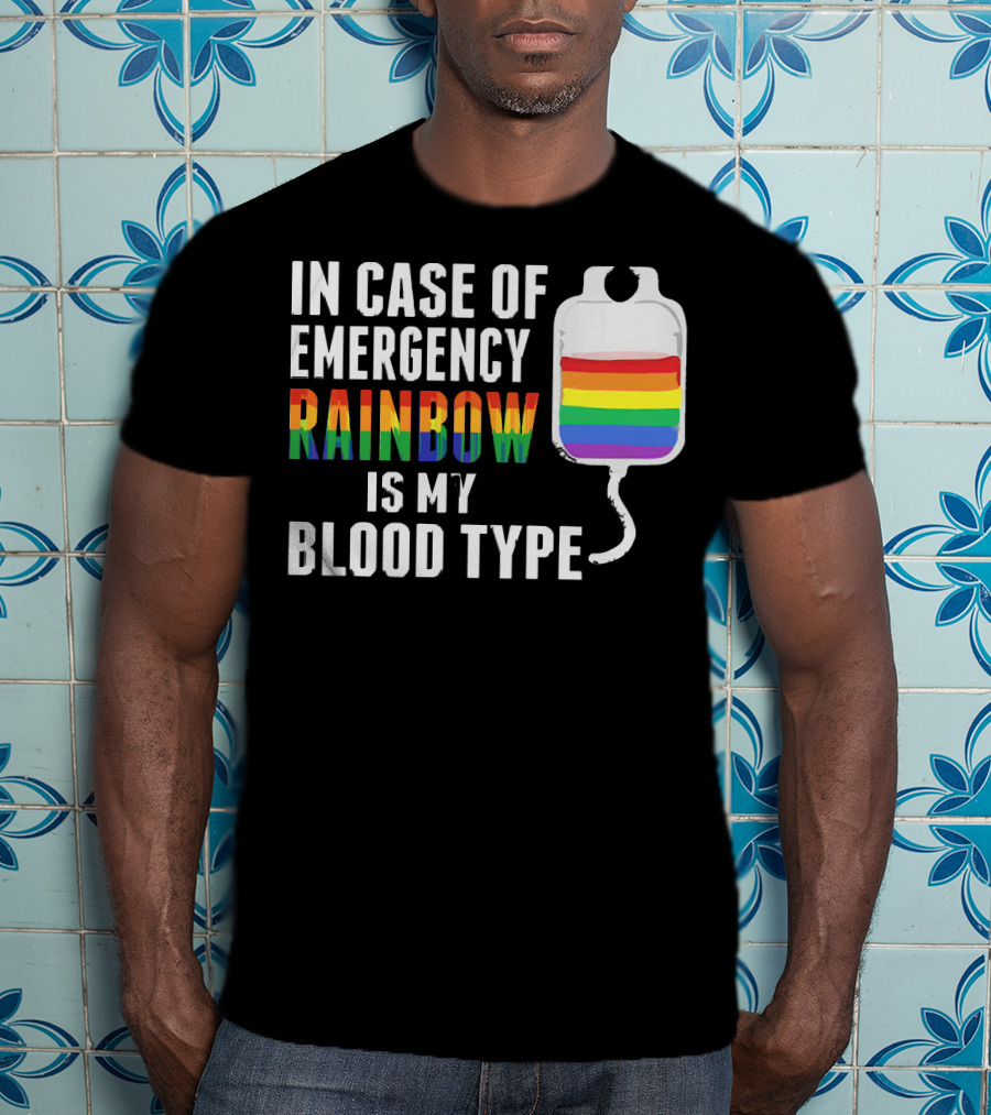 In Case Of Emergency Rainbow Blood Type Bag T-Shirt