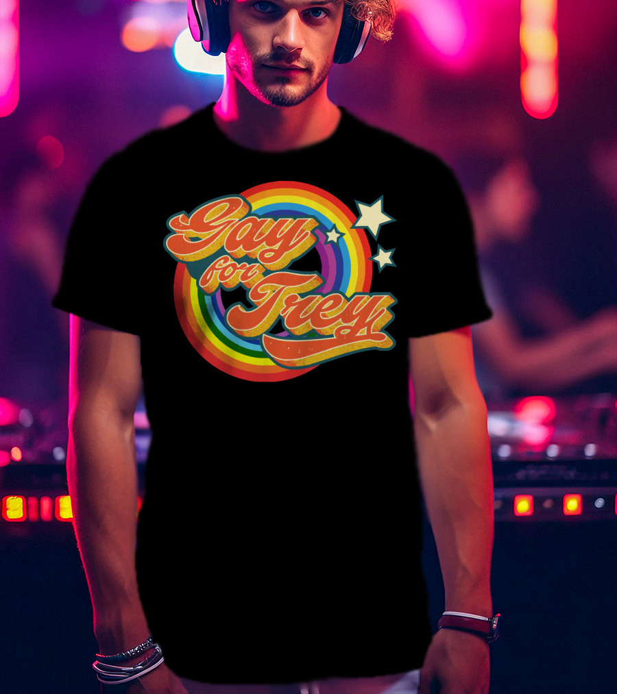 Gay For Trey Phish Rainbow Stars T-Shirt
