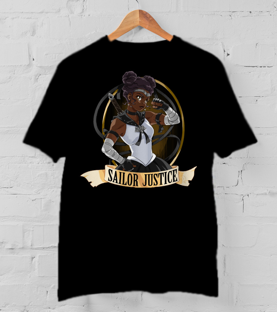 Sailor Justice Warrior With Sword And Fighting Stance T-Shirt