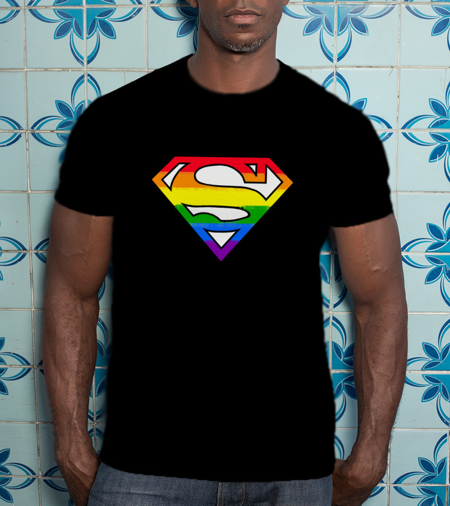 SUPER GAY Rainbow Pride Superman T-Shirt