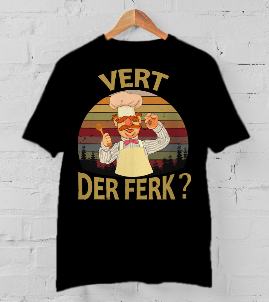 Vert Der Ferk Swedish Chef Retro Spoon Cooking Forest T-Shirt