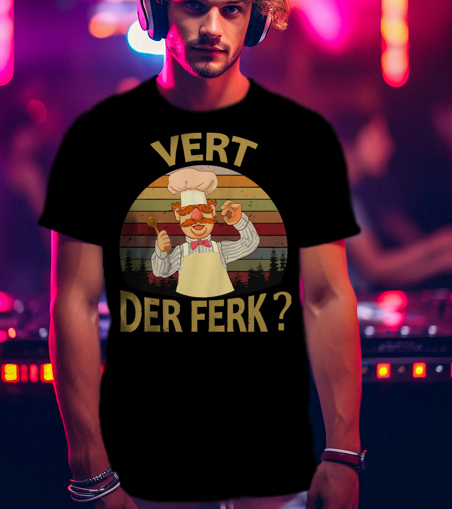 Vert Der Ferk Swedish Chef Retro Spoon Cooking Forest T-Shirt
