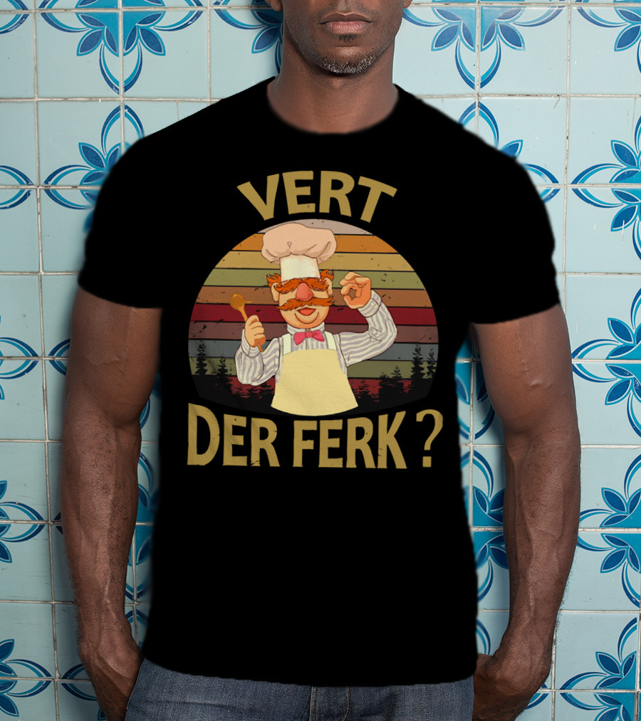 Vert Der Ferk Swedish Chef Retro Spoon Cooking Forest T-Shirt