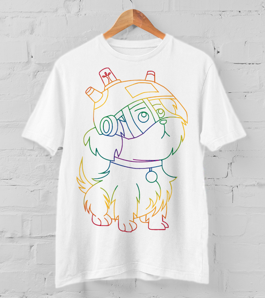 Rainbow Snowball Rick And Morty Pupper AI Helmet T-Shirt