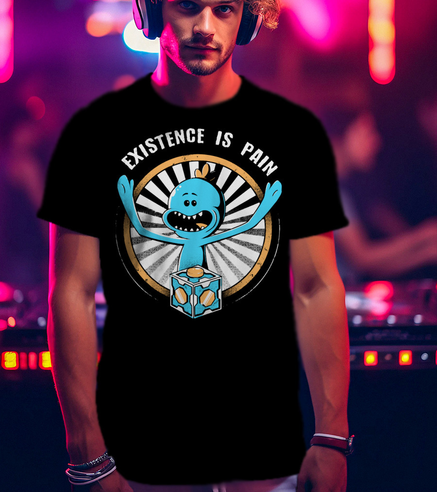 Existence Is Pain Mr. Meeseeks Rick And Morty Cube T-Shirt