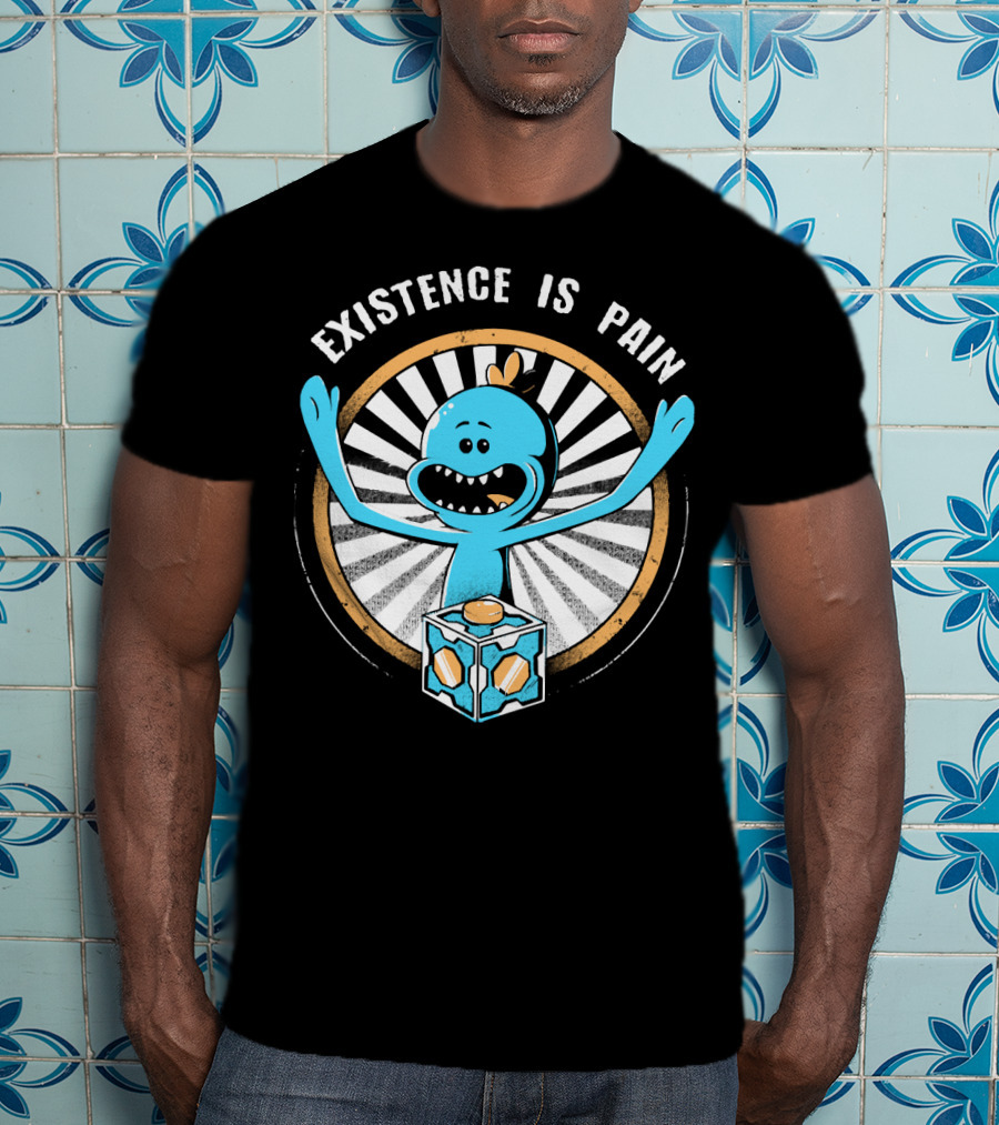 Existence Is Pain Mr. Meeseeks Rick And Morty Cube T-Shirt