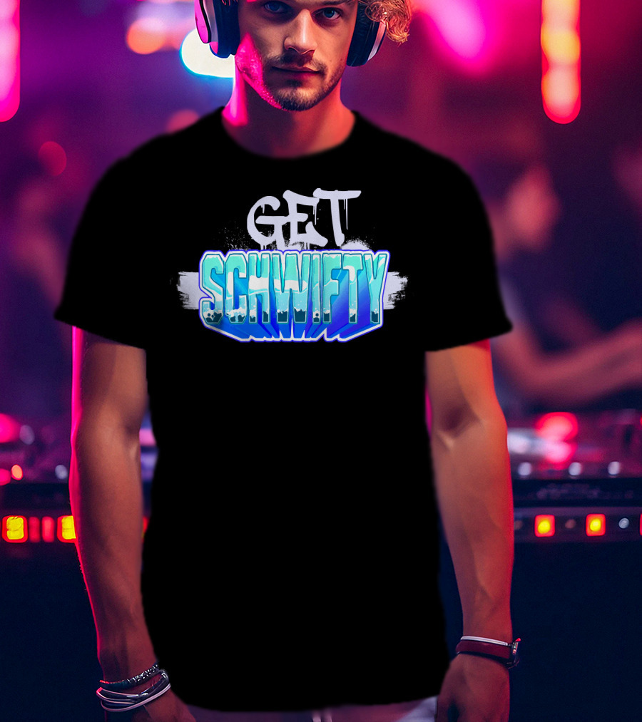 Get Schwifty Ice Block Urban Style Frozen Graffiti Look T-Shirt