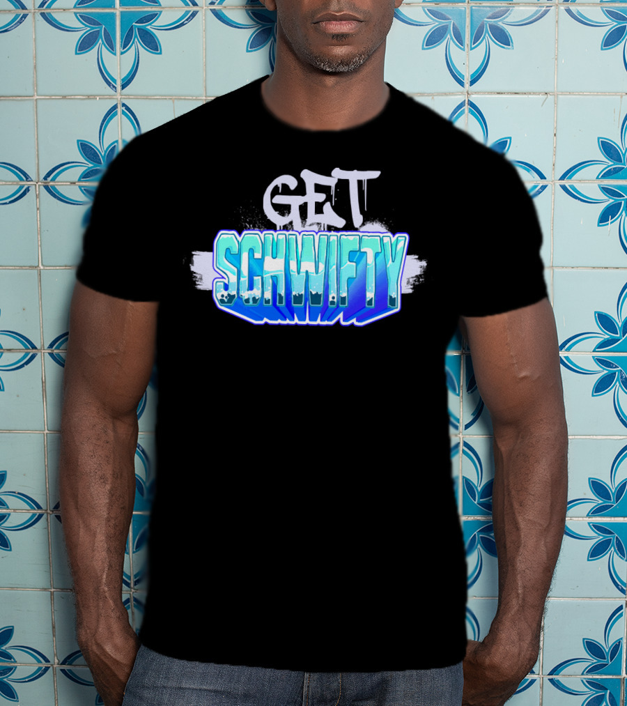 Get Schwifty Ice Block Urban Style Frozen Graffiti Look T-Shirt