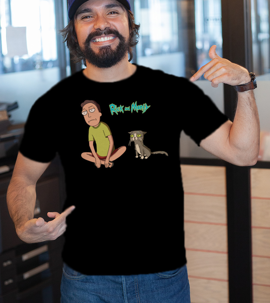 Rick And Morty Jerry And The Talking Cat T-Shirt