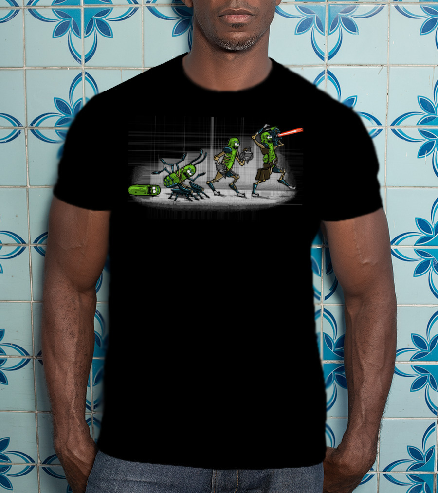Pickle Evolution Rick And Morty Inspired T-Shirt