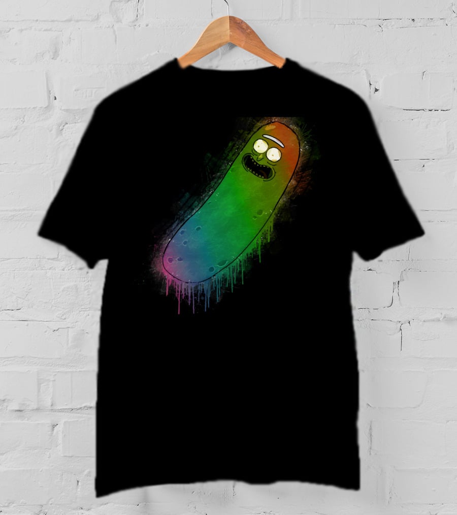 Pickle Rick Rainbow Drip Street T-Shirt