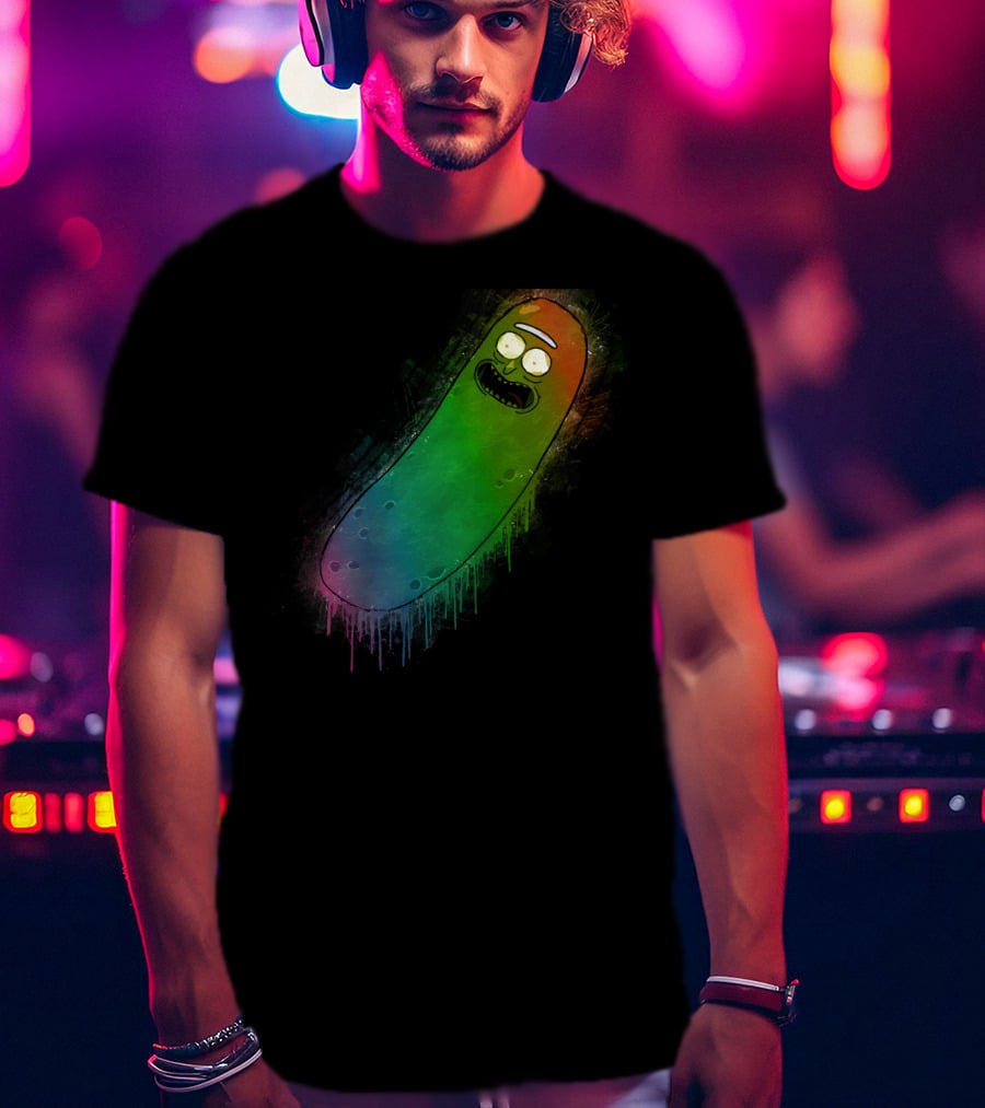 Pickle Rick Rainbow Drip Street T-Shirt