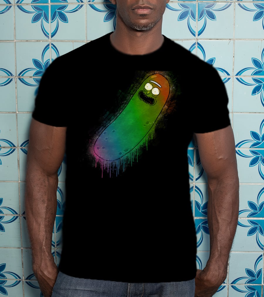 Pickle Rick Rainbow Drip Street T-Shirt