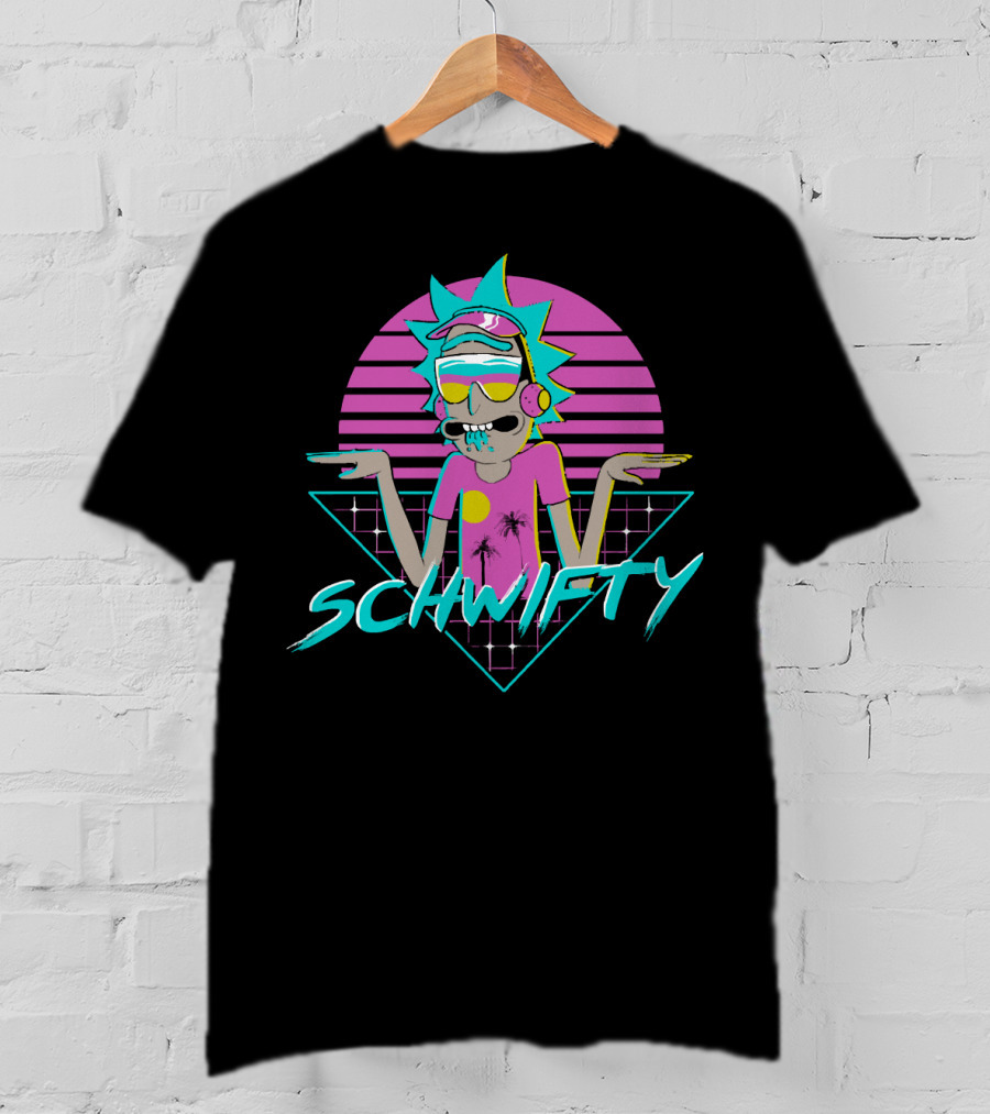 Schwifty Retro Neon 80s Aesthetic Rad T-Shirt