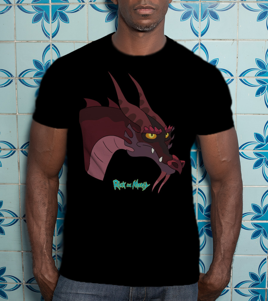 Rick And Morty Dragon Head T-Shirt