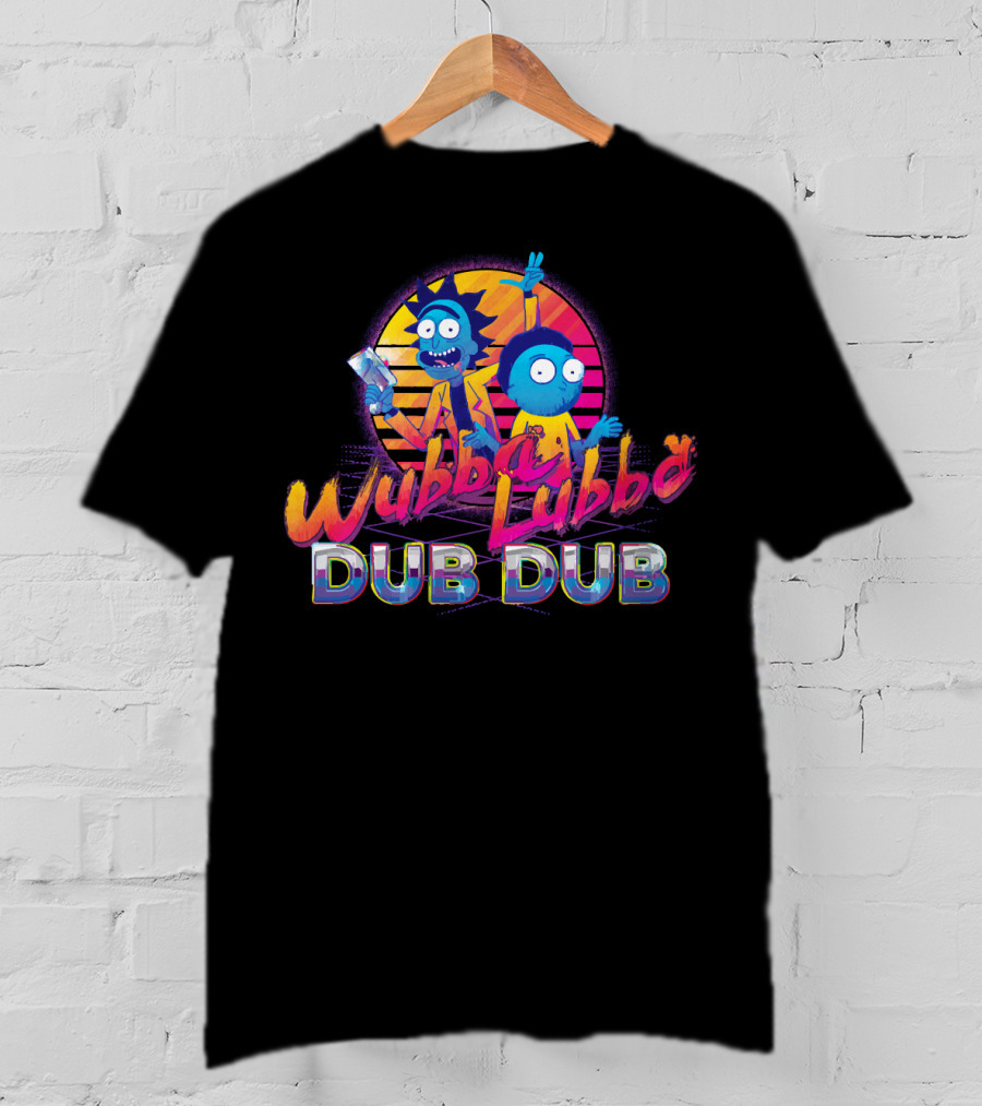 Wubba Lubba Dub Dub Retro Rick And Morty Outrun T-Shirt