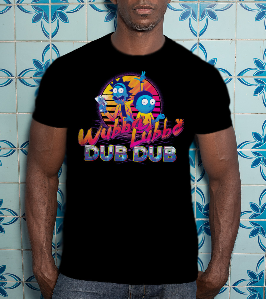 Wubba Lubba Dub Dub Retro Rick And Morty Outrun T-Shirt