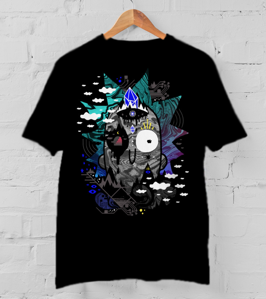 Rick Wrecked Trippy Psychedelic Crystal Vision T-Shirt