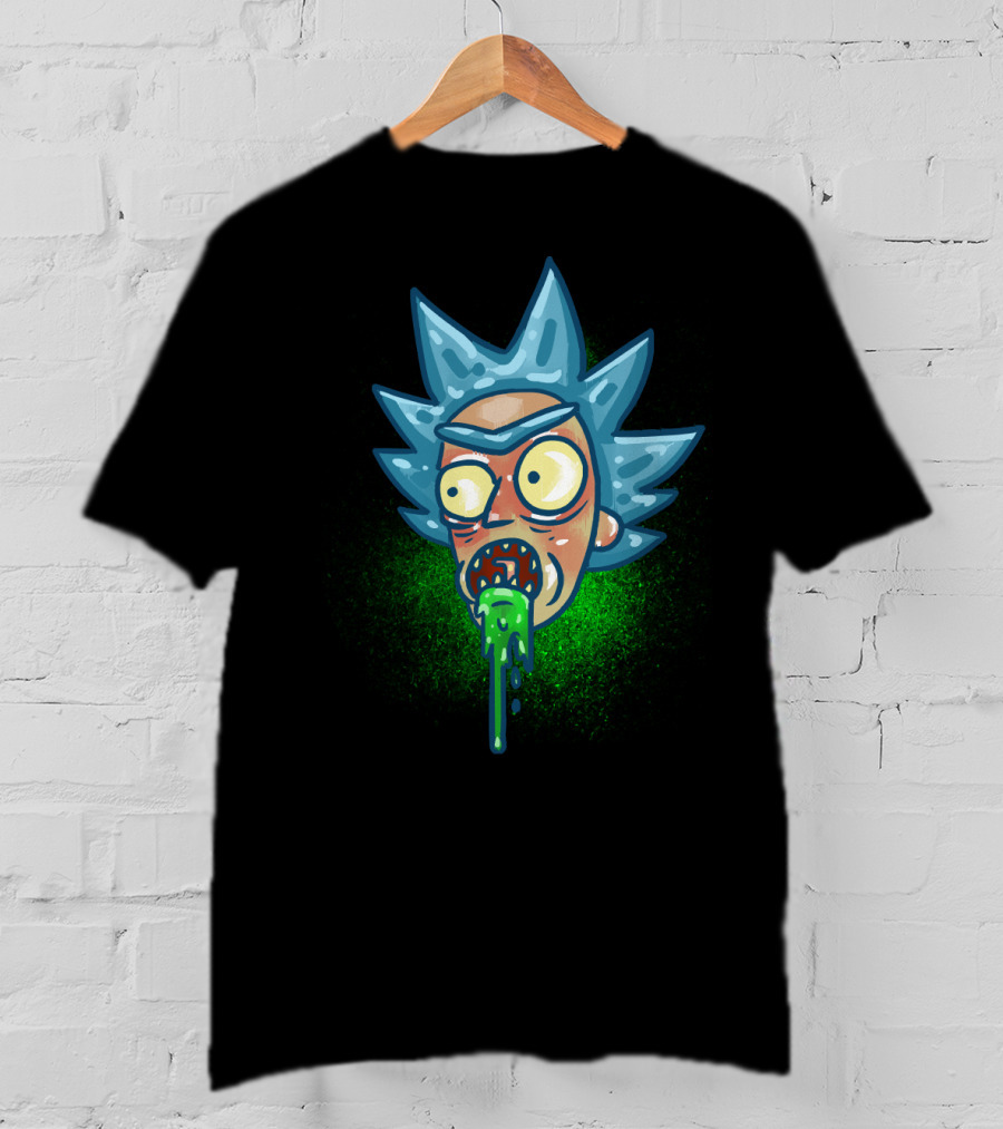 Specific To Rick And Morty Burp Green Slime Face T-Shirt