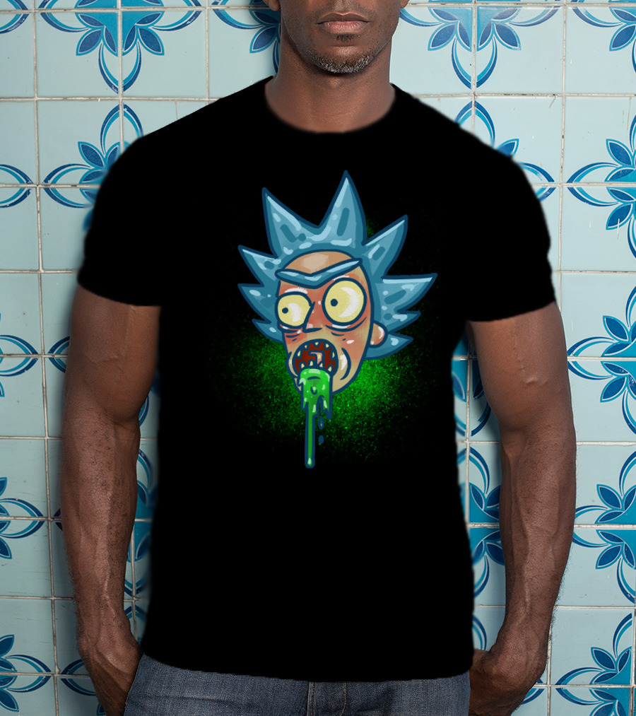 Specific To Rick And Morty Burp Green Slime Face T-Shirt