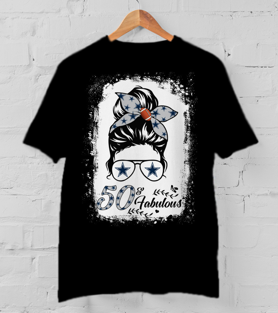 50 And Fabulous Football Stars Birthday T-Shirt