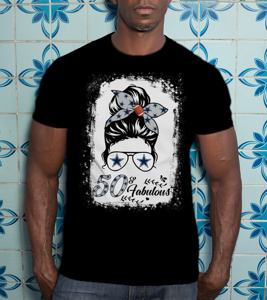 50 And Fabulous Football Stars Birthday T-Shirt