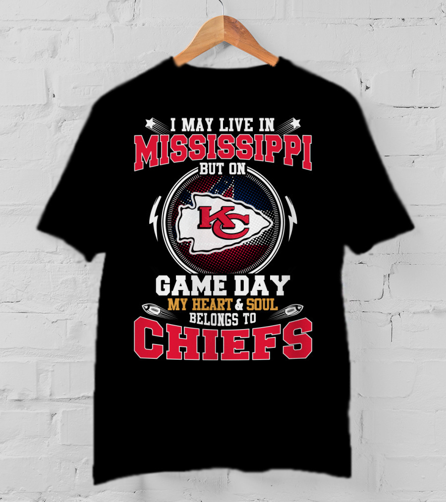 Mississippi Game Day My Heart Soul Belongs To Chiefs T-Shirt