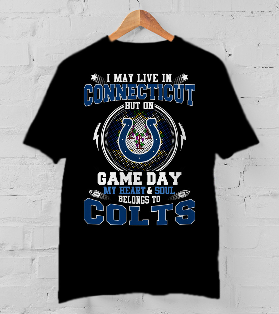 Indianapolis Colts Fan Pride In Connecticut Game Day Passion T-Shirt