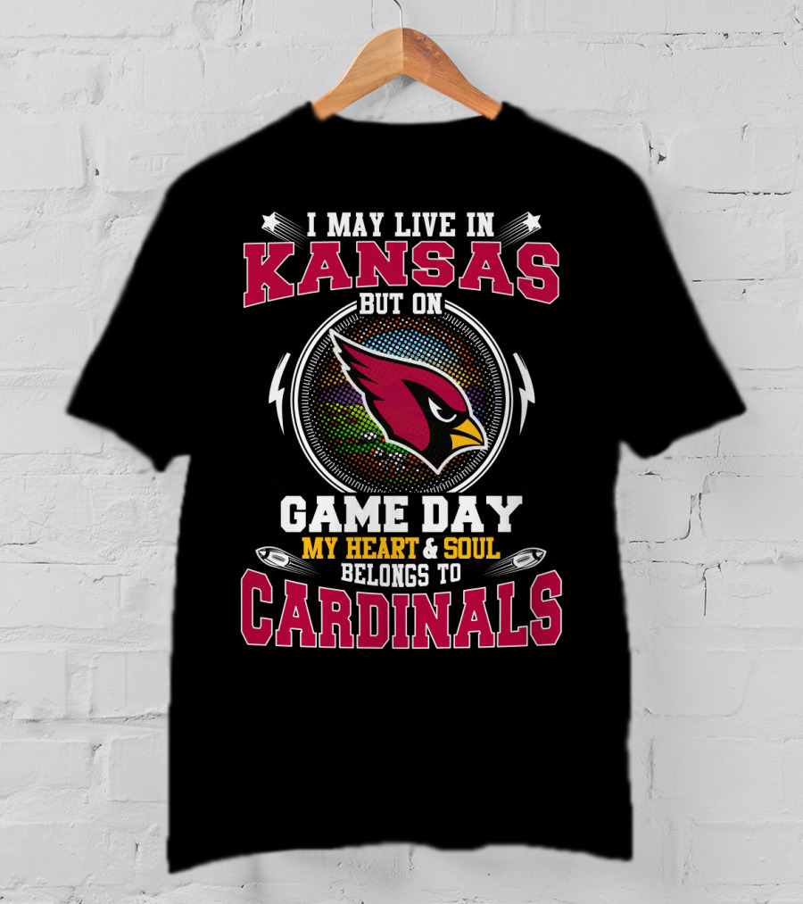 Kansas Game Day Cardinals Heart & Soul T-Shirt