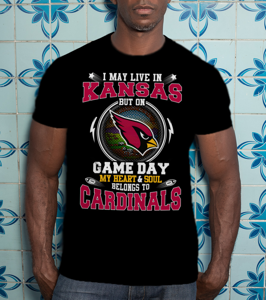 Kansas Game Day Cardinals Heart & Soul T-Shirt