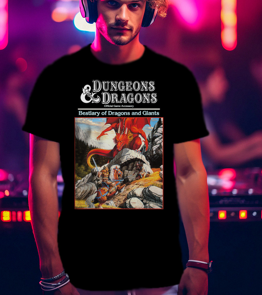Dungeons And Dragons Bestiary Of Dragons And Giants Official Game Accessory T-Shirt