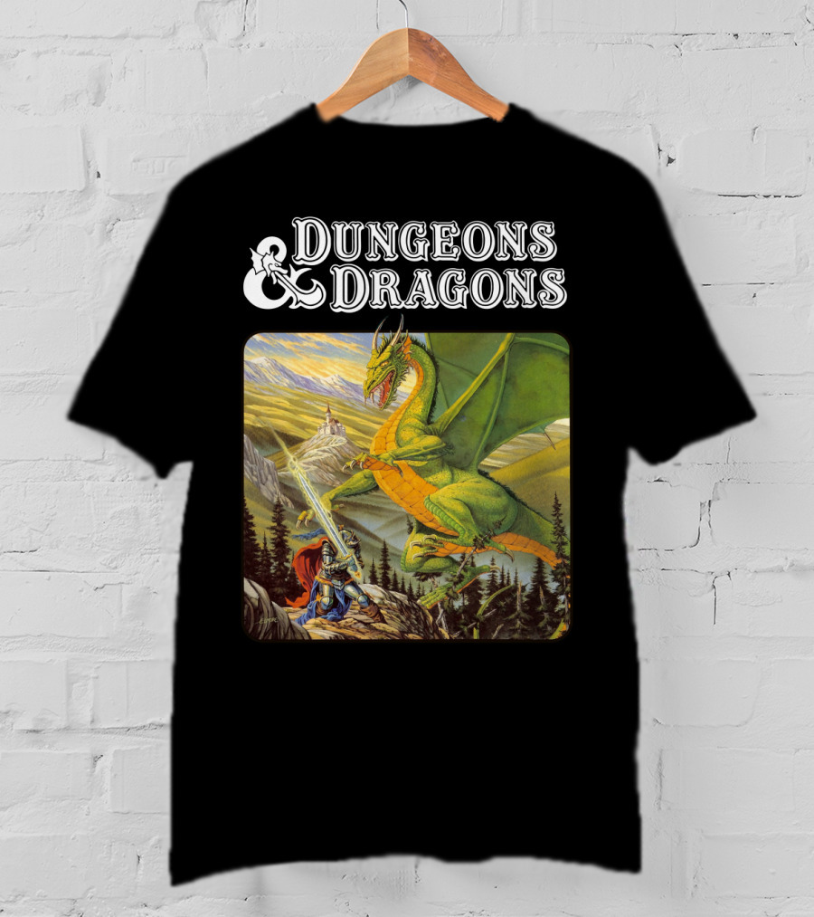 Dungeons And Dragons Dragon Battle Scene T-Shirt