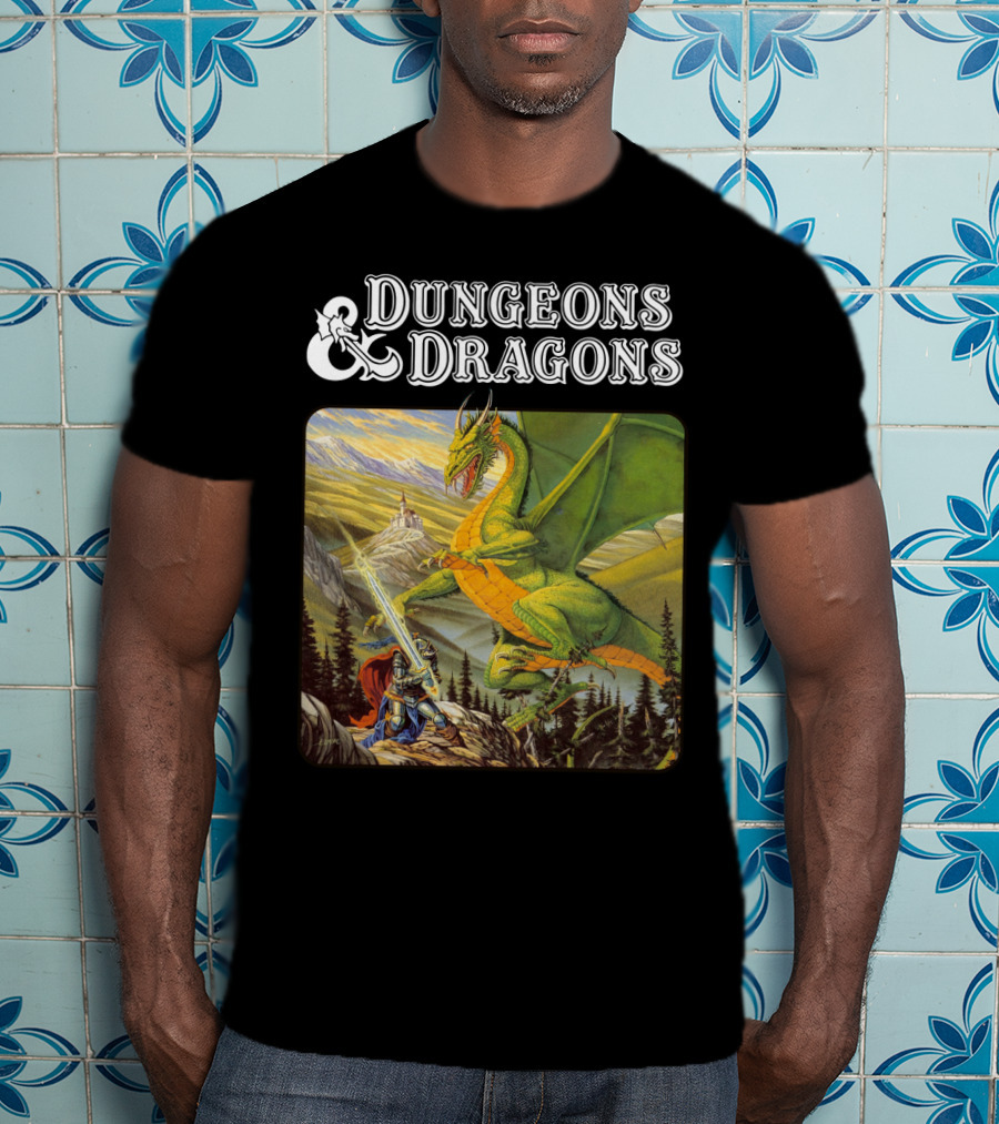 Dungeons And Dragons Dragon Battle Scene T-Shirt