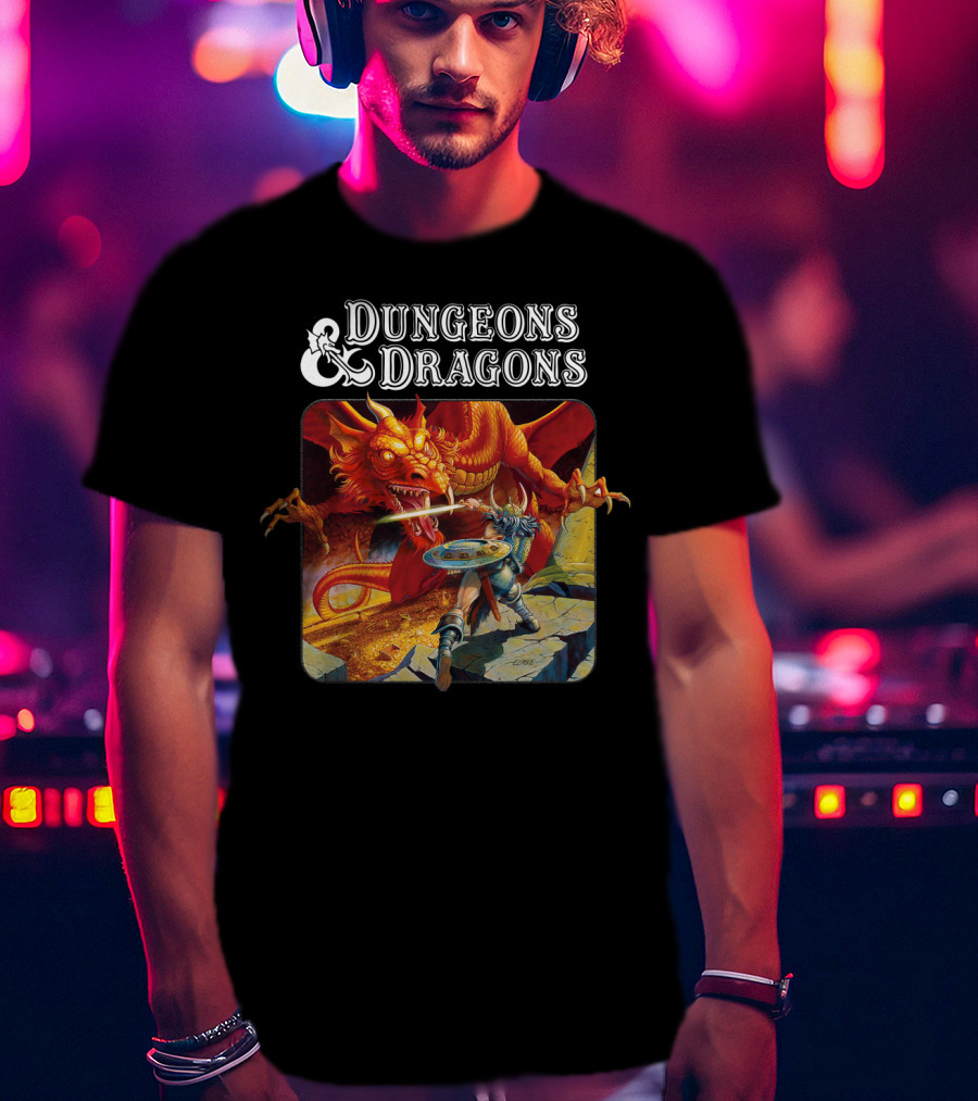 Dungeons And Dragons Red Dragon Adventure Battle T-Shirt