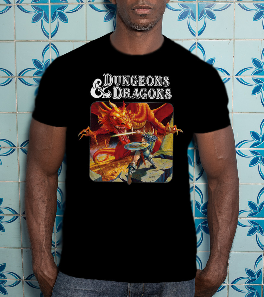 Dungeons And Dragons Red Dragon Adventure Battle T-Shirt